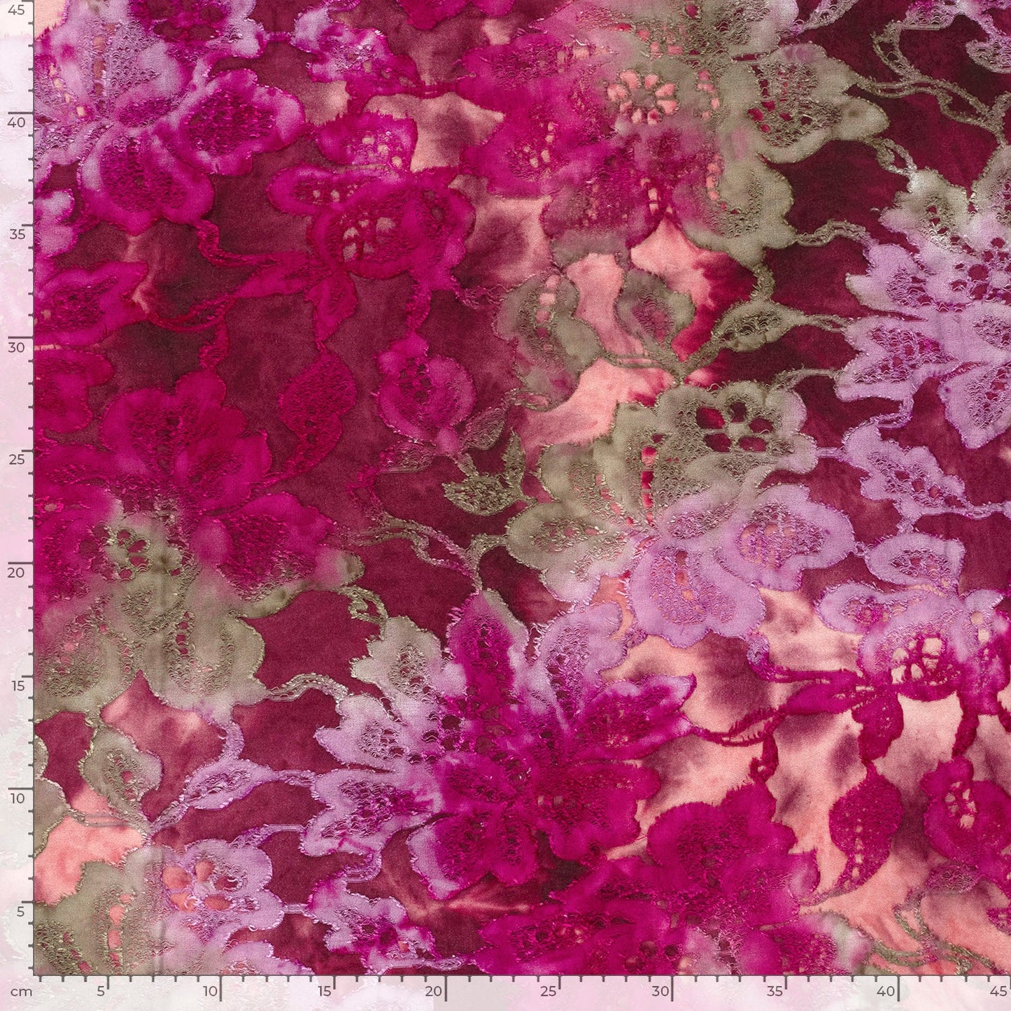 Vanaf week 28 Jacquard stof bedrukt Bloemen