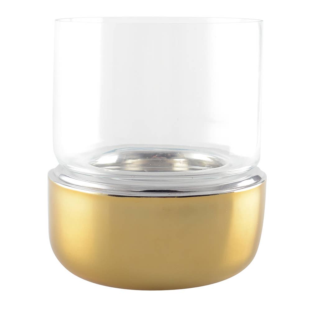 Gouden windlicht – 16x16x26 cm