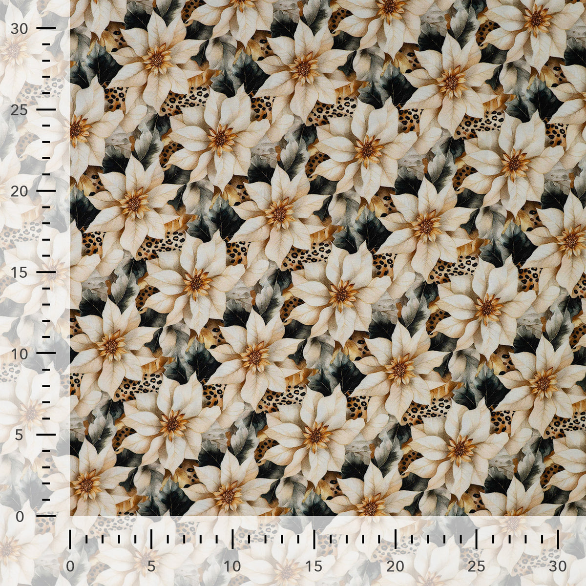 Pre-order Winterbloemen - Katoen Poplin