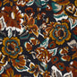 Vanaf week 28 Viscose Nylon Crepe stof bedrukt Bloemen Marine