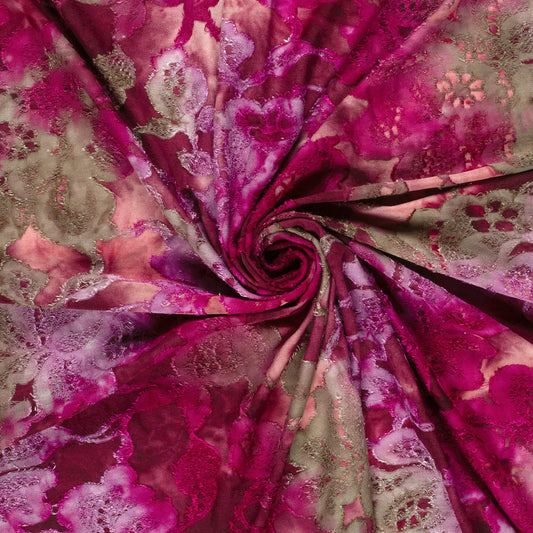 Vanaf week 28 Jacquard stof bedrukt Bloemen