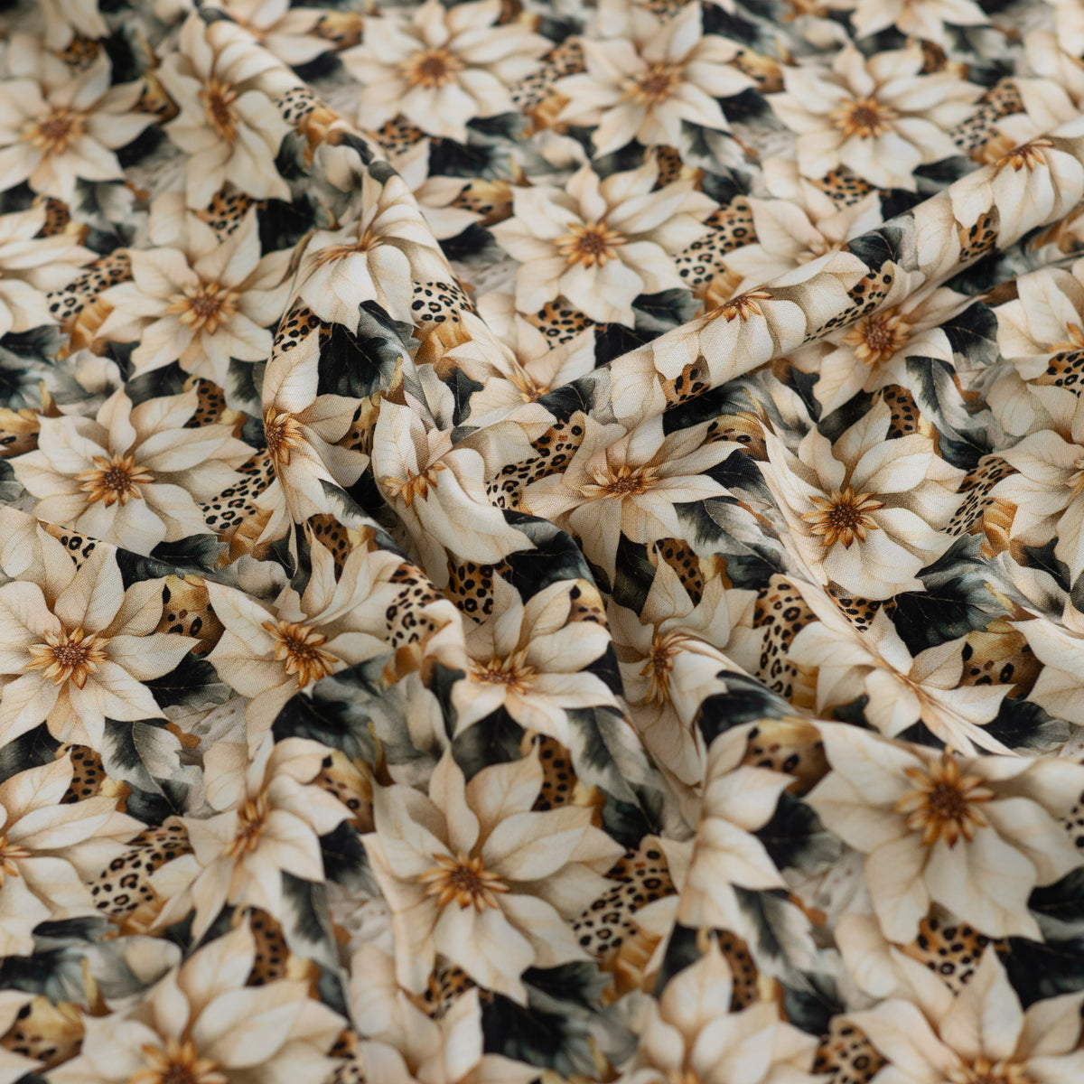 Pre-order Winterbloemen - Katoen Poplin
