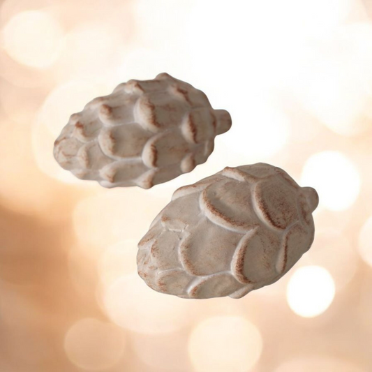 Boltze Home Terracotta Dennenappels – Set van 2